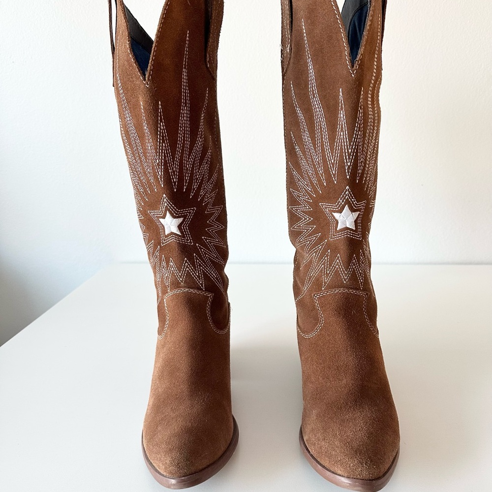 Dingo 1969 Whiskey Suede "Star is Born" Western Boots - Size 8M - EUC